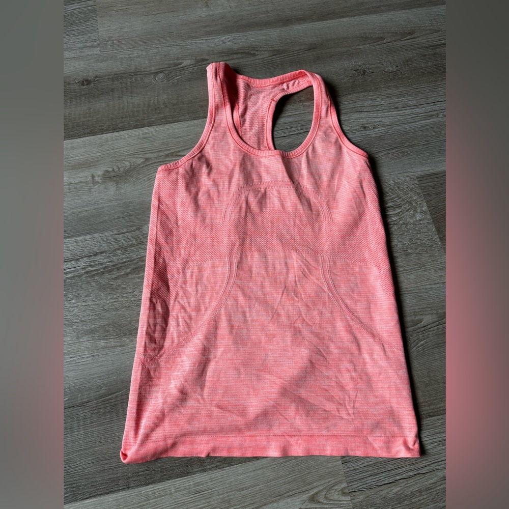 Lululemon Orange Swiftly Racerback Tank. Size 6